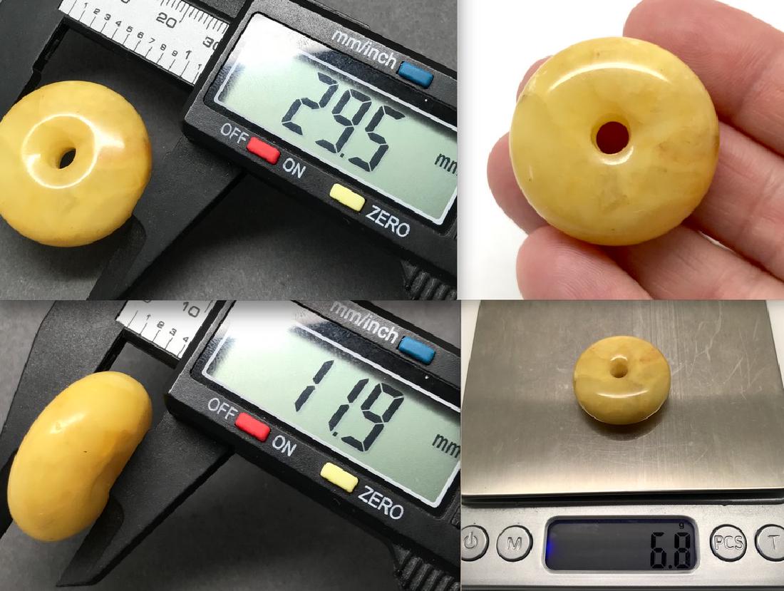Baltic amber doughnut pendant bead ø3cm (1 of 8)