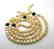 Japa mala necklace Baltic amber cream beads ø9mm 58.8 - 4