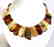 Vintage wide collar necklace Baltic amber 35mm 50cm - 8