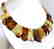 Vintage wide collar necklace Baltic amber 35mm 50cm - 9