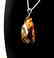 Vintage Baltic amber carved pendant 6x3cm silver 925