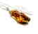 Vintage Baltic amber carved pendant 6x3cm silver 925 - 3