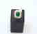 18 carat white gold ring with diamond and emerald stone - 10