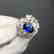 3.06 CTW Sapphire & VS Diamond Ring 18K