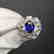 3.06 CTW Sapphire & VS Diamond Ring 18K - 2