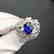 3.06 CTW Sapphire & VS Diamond Ring 18K - 4
