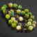 Green and Black Necklace with Emerald - 2