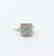 18 carat white gold ring with diamond and emerald stone - 4
