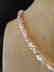 Pearl necklace of pink baroque cultivated Keshi - 4