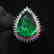 2.97ct Emerald Ring in 18kt White Gold