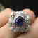 2.09 CTW Sapphire & VS Diamond Ring 18K - 3