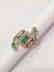 2 ctw Emerald and 2.50 ctw Diamond Ring - 14KT Yellow - 6