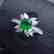 0.8 CTW Emerald & VS Diamond Ring 18K - 2
