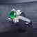 0.8 CTW Emerald & VS Diamond Ring 18K - 3