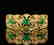 Certified-Exquisite 18KT yellow gold ring with Emerald