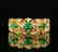Certified-Exquisite 18KT yellow gold ring with Emerald - 2