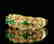 Certified-Exquisite 18KT yellow gold ring with Emerald - 3