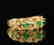 Certified-Exquisite 18KT yellow gold ring with Emerald - 4