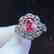 1.53ct Papalaccha Sapphire Ring in 18kt White Gold