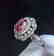 1.53ct Papalaccha Sapphire Ring in 18kt White Gold - 5