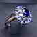 1.56 CTW Sapphire & VS Diamond Ring 18K - 4