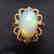 7.7 CTW Opal & VS Diamond Ring 18K