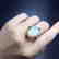7.7 CTW Opal & VS Diamond Ring 18K - 6