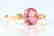 Certified-18K rose gold Pink Tourmaline ring - 2