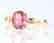 Certified-18K rose gold Pink Tourmaline ring - 3