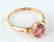 Certified-18K rose gold Pink Tourmaline ring - 6