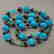 Jade Necklace with Emeralds, Aquamarine, Black and - 3