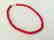 19,2 kt - Red coral necklace 8 mm - gold clasp ring - 5