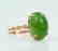 Certified-18k rose gold ring with Jade