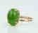 Certified-18k rose gold ring with Jade - 2