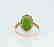 Certified-18k rose gold ring with Jade - 4