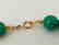 19,2 kt- Turquoise Stone Necklace 12 mm with gold - 9