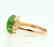 Certified-18k rose gold ring with Jade - 4