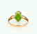Certified-18k rose gold ring with Jade - 5