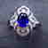 1.18 CTW Sapphire & VS Diamond Ring 18K