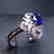 1.18 CTW Sapphire & VS Diamond Ring 18K - 4