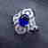 1.18 CTW Sapphire & VS Diamond Ring 18K - 8