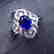 1.18 CTW Sapphire & VS Diamond Ring 18K - 9