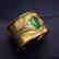 0.9 CTW Emerald & VS Diamond Ring 18K - 7
