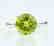 Certified-18K white gold ring with Peridot2.88ct.