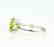 Certified-18K white gold ring with Peridot2.88ct. - 4