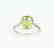 Certified-18K white gold ring with Peridot2.88ct. - 5