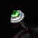 1.01ct Tsavorite Ring in 18kt white Gold - 4