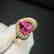 1.19 CTW Tourmaline & VS Diamond Ring 18K - 3