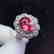 2.22ct Papalaccha Sapphire Ring in 18kt White Gold - 2