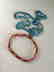 a set of turquoise/egypt wood necklace
